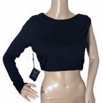 Area stars One sleeve Black Jacqui Crop top size L NWT Size L Photo 1