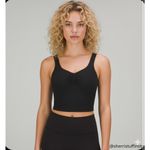 Lululemon EXCELLENT  Align Tank Gathered-Front Black Nulu Yoga Top Size 2 Photo 6