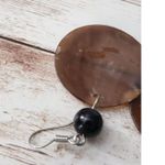 Brown Circle with Black Bead Dangle Hook Photo 3