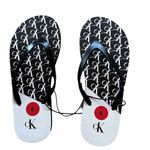 Calvin Klein NEW  CK All Over Logo Flip Flop SZ-6 Photo 1