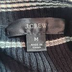 J.Crew  Black Stripe Ribbed Knit Sweater Bodycon Midi Dress Size Medium Photo 6