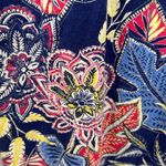 Talbots Women’s Bright Floral Dress Drawstring Waist Blue & Pink Short Sleeve LP Photo 7