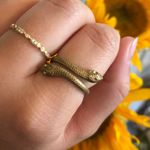 Etsy Gold Snake Ring  Photo 0