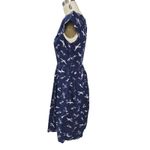 Emily & Fin Navy Airplane Print Cotton Dress Sz M Blue Size M Photo 5
