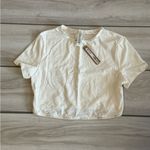 SKIMS  Cotton Logo Super Cropped T-shirt Beige Large NWT Photo 1