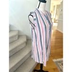 Cloth & Stone  Anthropologie Linen Blend Red, Navy & White Dress Photo 1