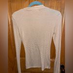 Anthropologie  Pure + Good mock neck golden ribbed knit striped shirt - size XS Photo 5