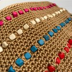 The Sak  Crochet Wristlet Wooden Beads Pink Blue Photo 1