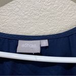 Eshakti Navy Blue Cotton Fit-And-Flare Dress Sweetheart Neckline Size 12 Photo 3