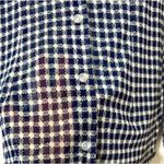 CAbi Nautical Sheer Blue Ivory Gingham Check Preppy Cottagecore Beach Cover Up Top XS Photo 5