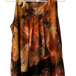 Dress Barn ‎ Woman Pleated Sleeveless Blouse Size Petite PL Wedding Guest Office Photo 0