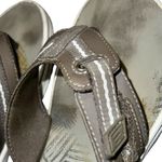 Clarks taupe gray sandals. Pre loved. Photo 4