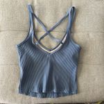 Vuori  Rib Crop Athletic Active Sleeveless Tank Top Shirt  Women's XS‎ - Blue Photo 4