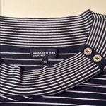 Jones New York Blue and Gray Crew Neck Sweater Photo 2