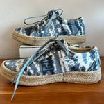 Boutique‎ by Corkys Blue Tie Dye Tart Lace Up Espadrilles Size 9 Hippie Boho Photo 0