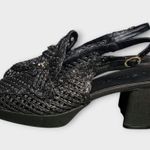 Aerosoles Womens Santiago Black Raffia Slingback Block Heel Loafers Size 10M Photo 9