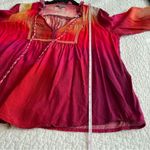 Anthropologie ✨ Conditions Apply Women’s Pink Orange Purple Gradient Ombre Top XS Photo 12