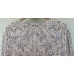 Mac Duggal 10812 Beaded Tea Length Dress Sheer Long Sleeves Womens Size 14 Party Photo 6