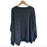 Free People Free‎ People Oversized V-Neck Sweater Black Gray Medium Photo 7
