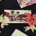 Vintage Copa Cabana Shirt Black Camp Collar Hawaiian Floral Print Short Sleeve Size undefined Photo 8