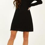 Showpo Black Long Sleeve Knit Dress Photo 0