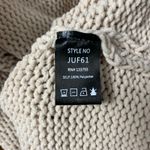 POL Hooded Distressed Sweater Womens Size M Cream Grunge Boho Photo 5