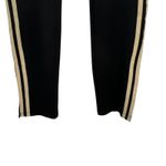 Pam & Gela Pam‎ & Gela Track Pants Metallic Side Stripe Tuxedo Black Gold Size Small Photo 3