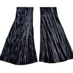 TEMPLE RO Peace 4 All Beings Everywhere Black Velvet Bell Bottom Flare Pants S Photo 2
