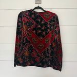 White Stag Women’s Small Velvet Patterned Longsleeve Top Photo 3