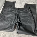 Topshop NWT  Black Coated Straight Leg Raw Hem Jeans W25 Moto Y2K 90’s Photo 6