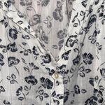 Gap Navy and White Floral Blouse Photo 2