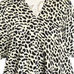 Newbury Kustom Womens Blouse Size Small Boxy Dolman Sleeves Leopard Animal Print Photo 6