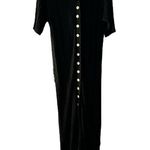 Free People  Riding Waves Midi Sweater, Black Medium Photo 3