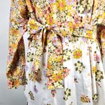 OttodAme Floral Print Shirt Dress Yellow Purple‎ Long Sleeve Button Down S Photo 9