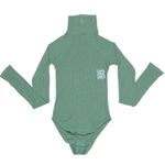 Free People All You Want Waffle Knit Bodysuit Women's XS Alpine Shade Green NWT Photo 1