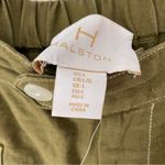 H by Halston H Halston Army Olive Green Linen Crop Pants Wide Leg size large Photo 5