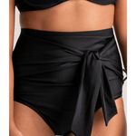 Brand New Shapermint Essentials Womens Size XL High Waisted Tie Belt Swim Bottom Black Photo 0