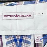 Peter Millar Bermuda Golf Shorts Women 12 Blue Plaid Cotton Casual Preppy Tennis Photo 10