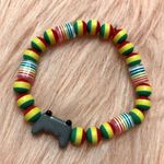 Handmade Grey Video Game Controller Rasta Rainbow Beaded Bracelet Photo 1