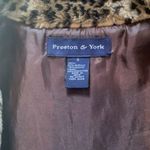 Preston & York  faux fur leopard zippered vest. Small Photo 1