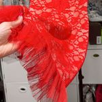 Bright red sexy mesh back with lace sleeveless dress Photo 1