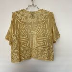 Soft Surroundings Soft Surrounding Size 1X Bolero Jacket Sheer Short Sleeve Cream Yellow Photo 4