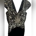 Vintage Lillie Rubin Elegant Black and Silver Evening Dress Size 8 Photo 1