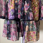 ZARA Amelia Sz S Patchwork Tiefront floral dress Photo 6