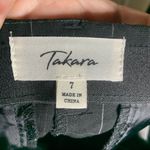 Takara  Black Windowpane Plaid Print Trousers size 7 Photo 1