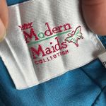 MODERN MAIDS | Teal Beaded Strapless Mermaid Gown Sz 8 Photo 8