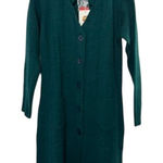 Monte Carlo Green Knitted Cardigan Coat Women's XL NEW Photo 0
