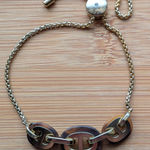 Michael Kors  Adjustable Chain Link Slider Boho Maritime Gold Tone Bracelet Photo 0