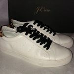 J.Crew Classic Leather Sneakers w/ Leopard… Photo 1