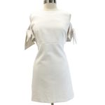 Milly NEW Womens 12 Tie Mod Dress White Cold Shoulder Wedding Bridal Elopement Photo 1